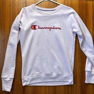 Champion Women's Sweatshirt, Powerblend, Crewneck for Women, Script
